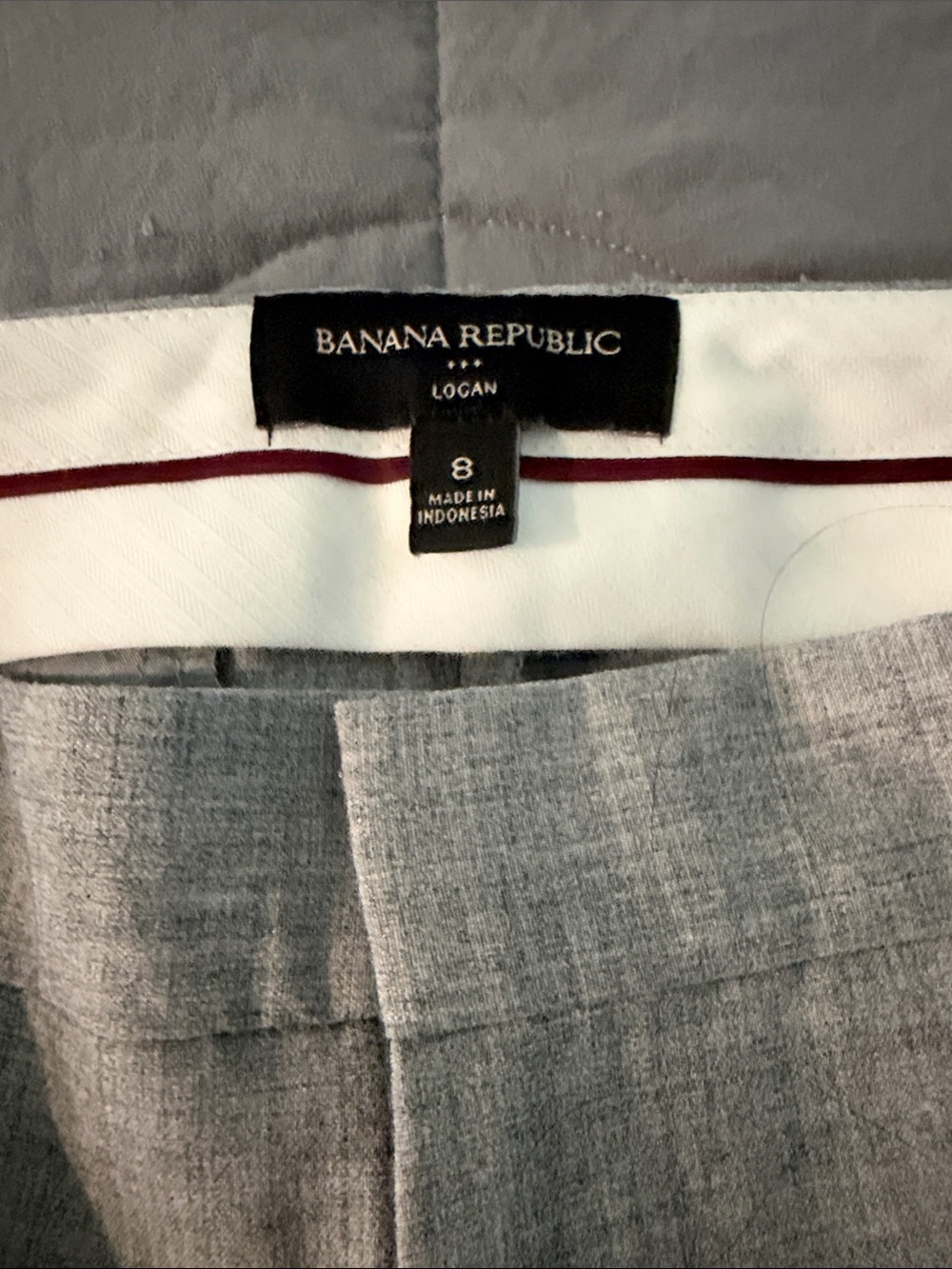Banana Republic Light Gray Wide-Leg Trousers - Picture 2 of 3